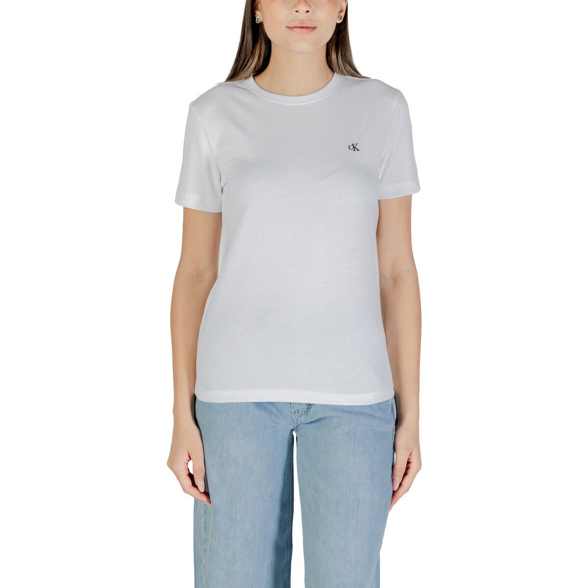 Calvin Klein Jeans  SS MONOGRAM CREW TEE LV047B224G  Bílá