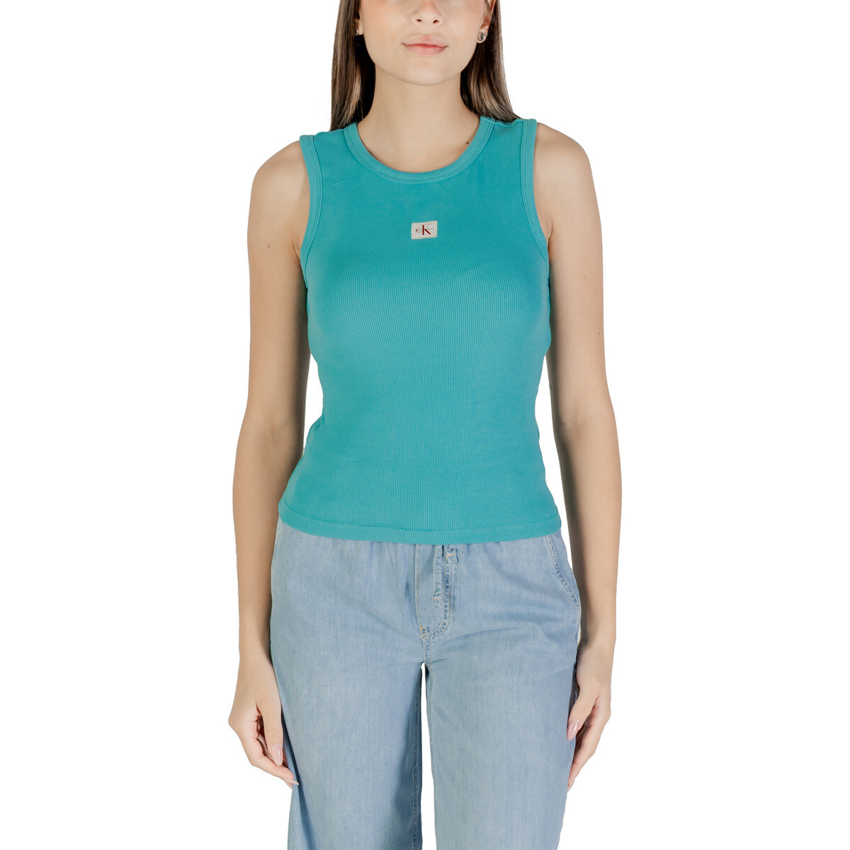 Calvin Klein Jeans  A - WOVEN LABEL 2X2 LV047C201G  Modrá