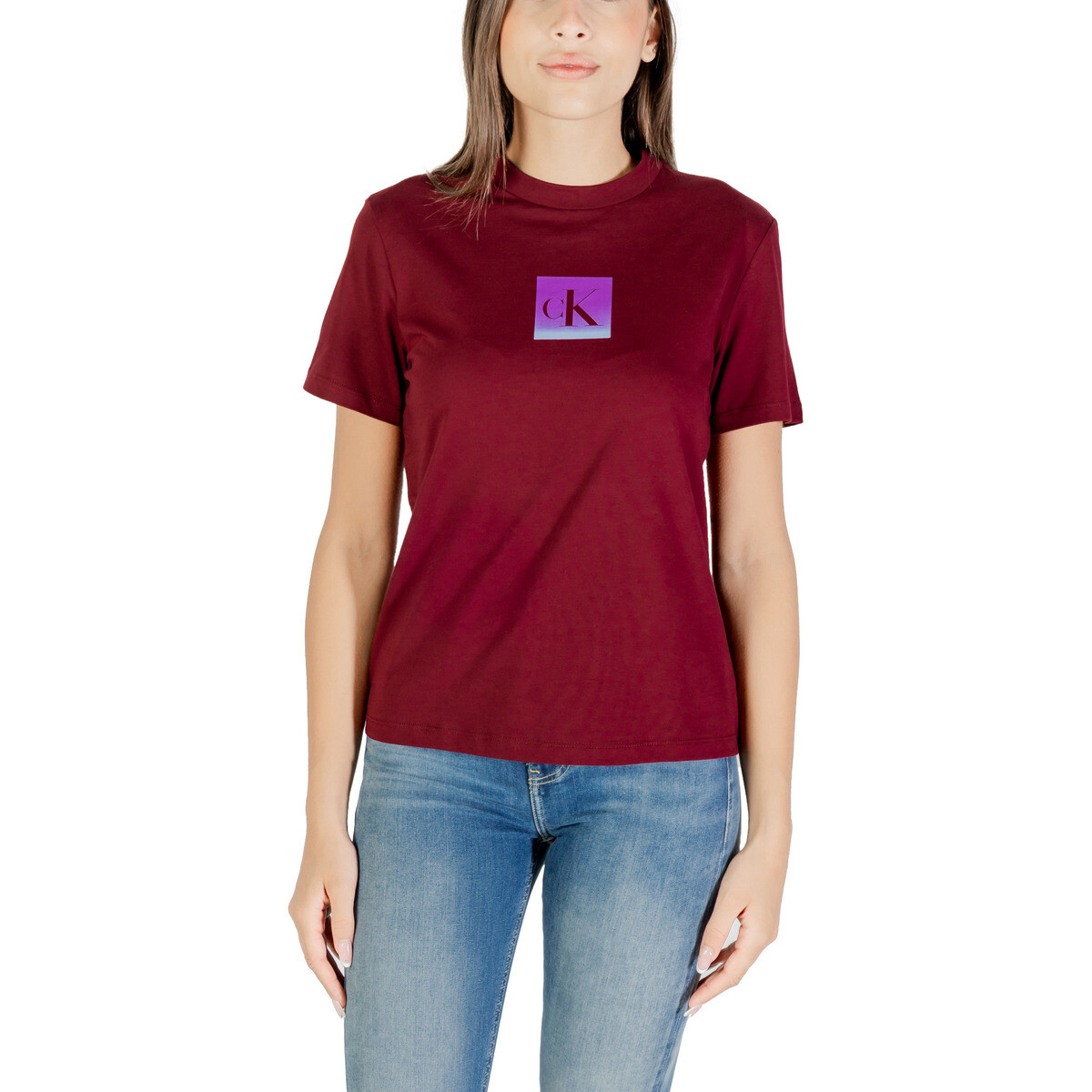 Calvin Klein Jeans  SS CLASSIC FIT TEE LV047C864G  Červená