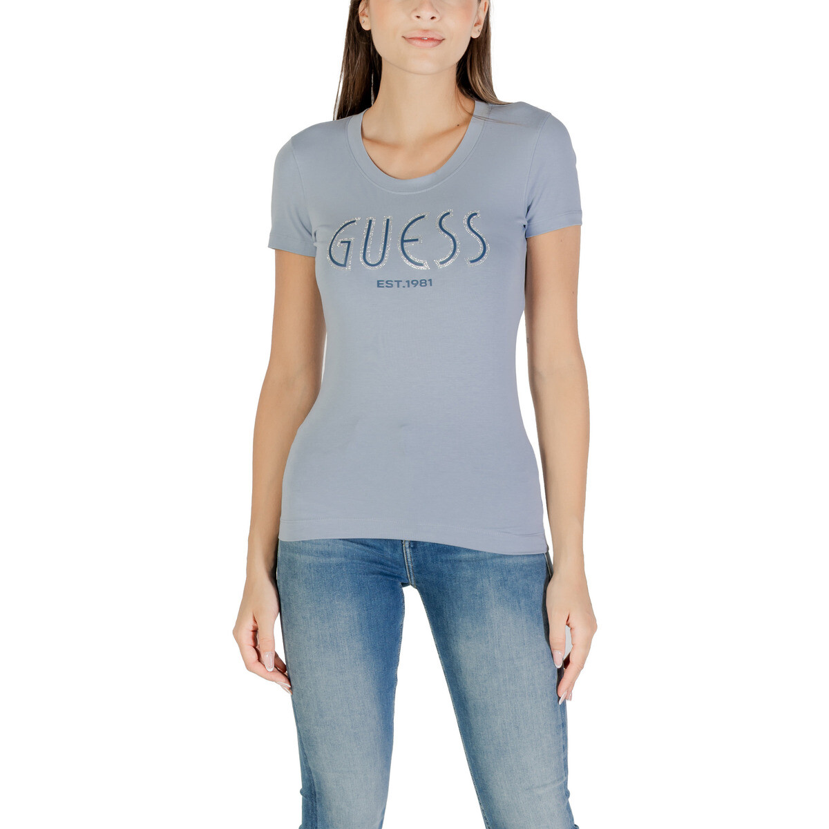 Guess  CN SS  LOGO TEE W5YI05 J1314  Modrá