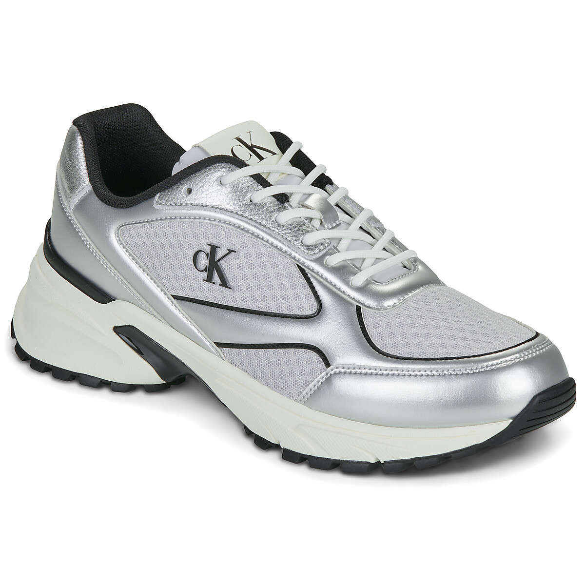 Calvin Klein Jeans  HIKE RUNNER LACEUP MESH MIX MET  Šedá