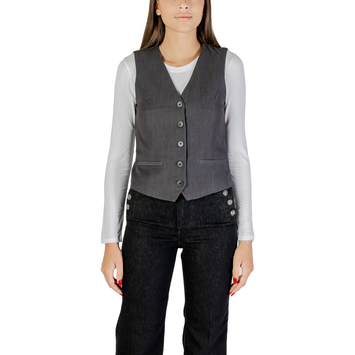 Only  ONLIRIS-HATTIE WAISTCOAT TLR 15331287  Šedá