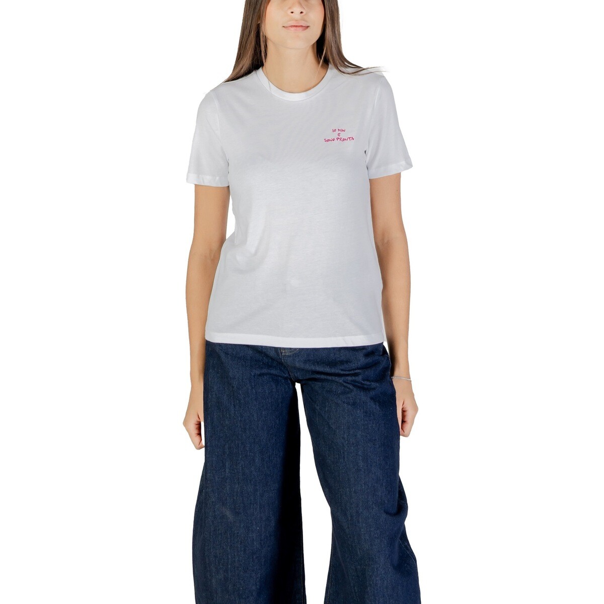 Only  ONLADELINA S/S TEE CS JRS 15373449  Červená