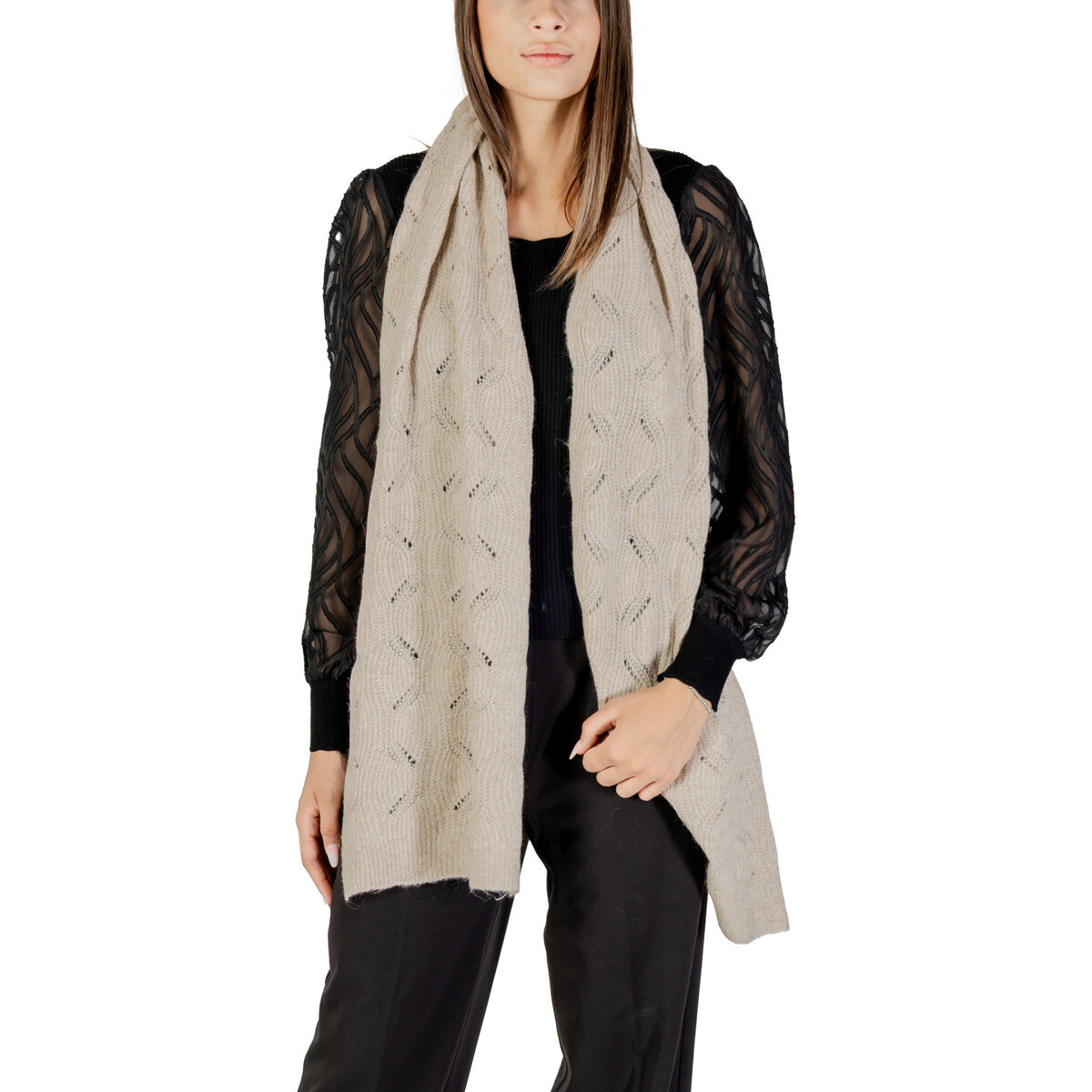 Only  ONLAURORA STRUCTURED KNIT SCARF CC 15349820  Béžová