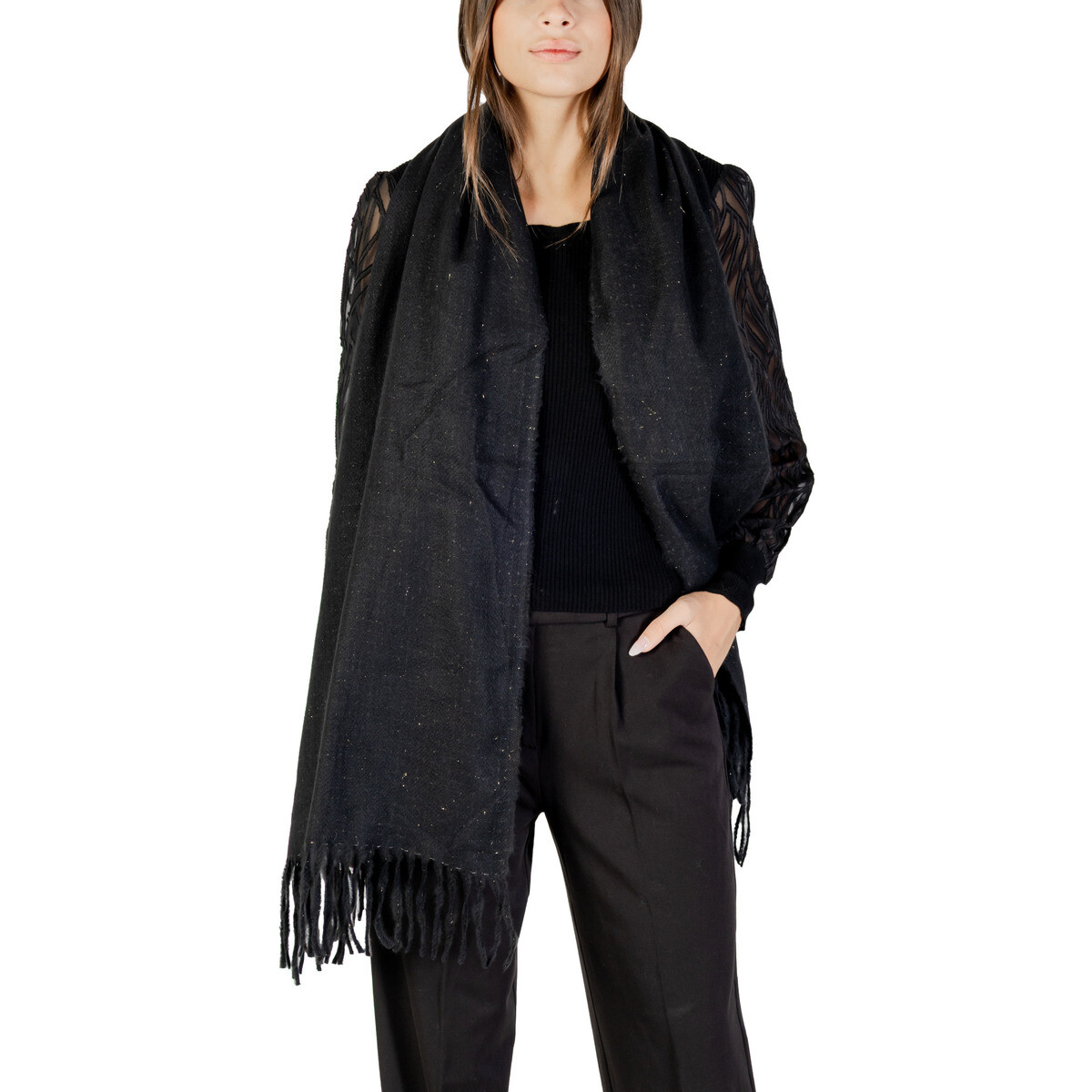 Only  ONLLAURA GLITTER SCARF CC 15350198  Černá