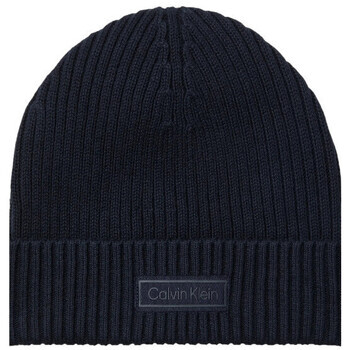 Calvin Klein Jeans  PATCH CHUNKY RIB COTTON BEANIE LV04D8053G  Modrá