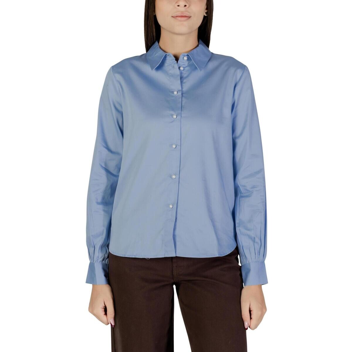 Jacqueline De Yong  Jdywillow L/S Pearl Shirt Wvn 15358208  Modrá