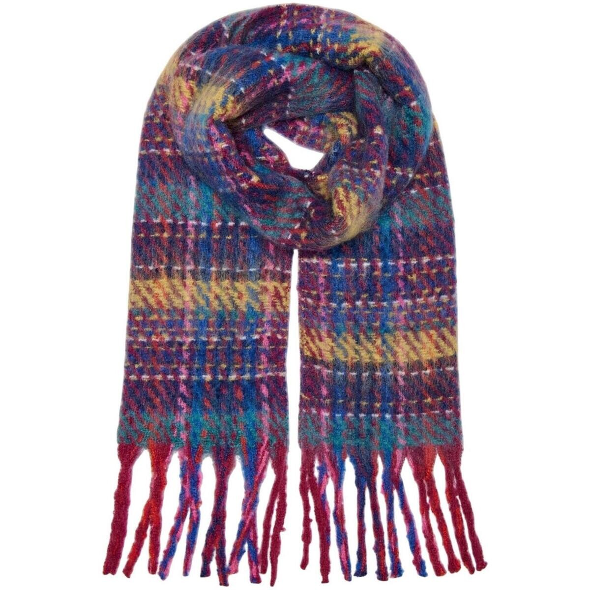 Only  ONLADRIANE LIFE CHECK SOFT SCARF CC 15350141  Červená