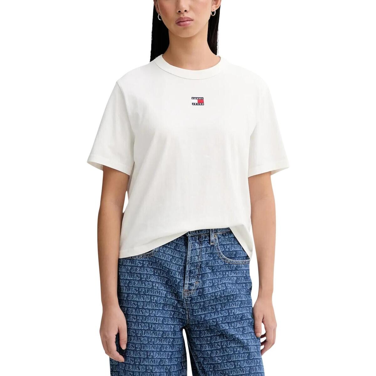 Tommy Hilfiger  TJW BXY BADGE TEE EX DW0DW22202  Bílá