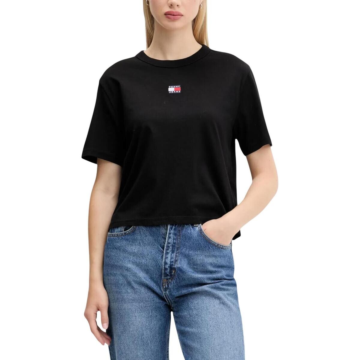 Tommy Hilfiger  TJW BXY BADGE TEE EX DW0DW22202  Černá