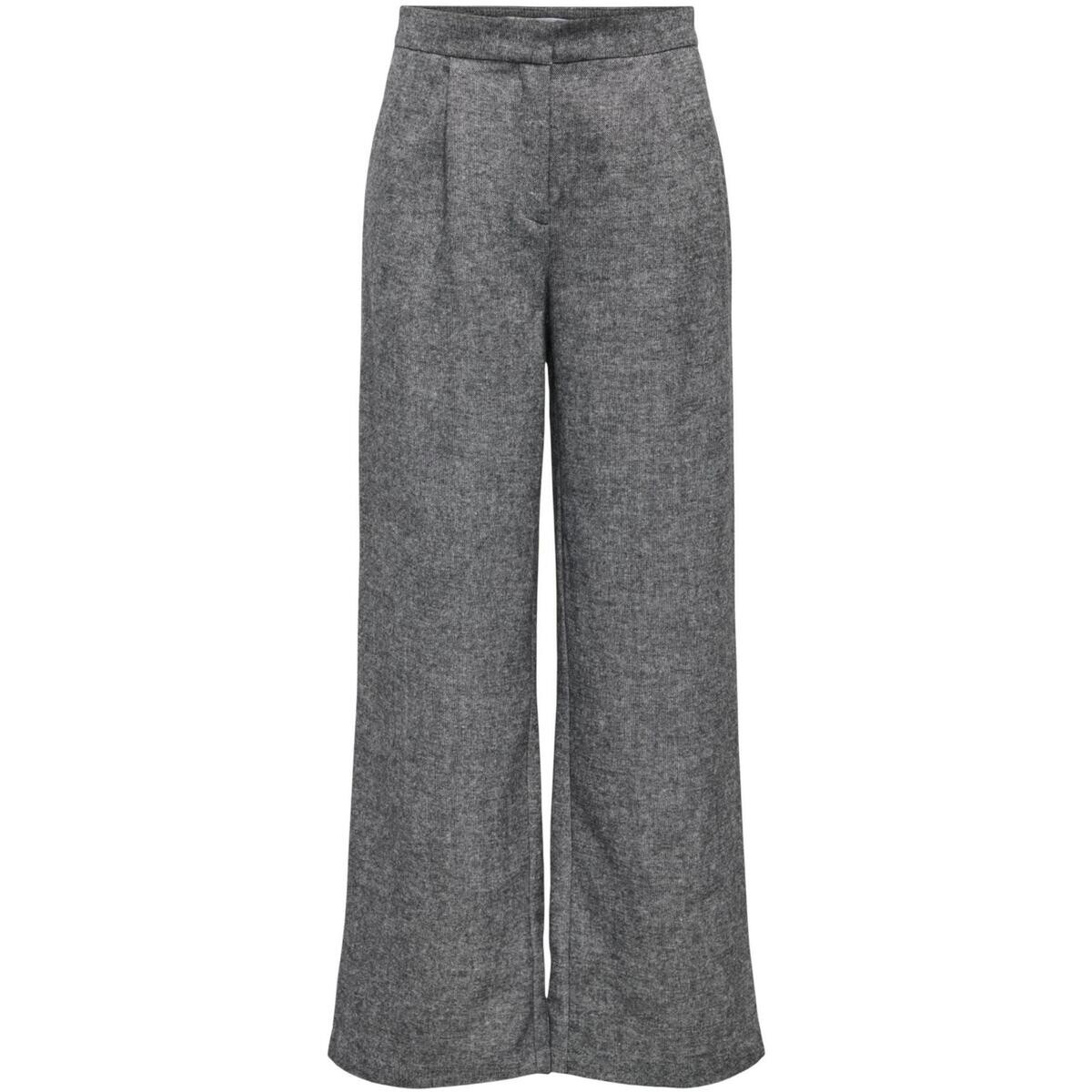 Only  Onlbekka Life Hw Wide Wool Look Pant Tlr 15360269  Šedá