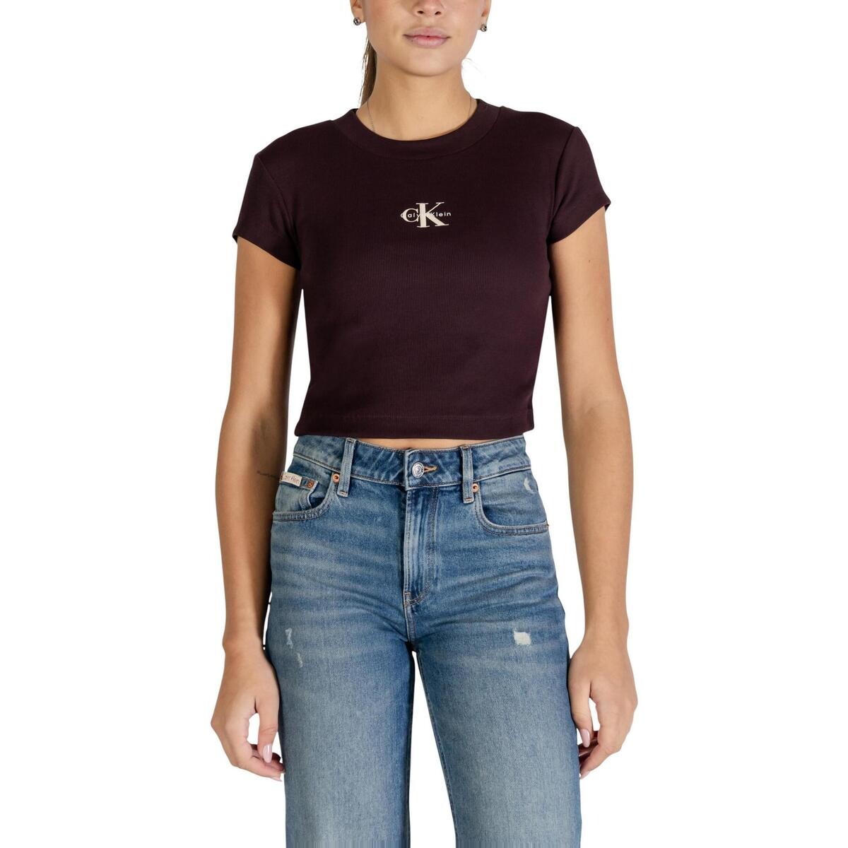 Calvin Klein Jeans  MONOGRAM BABY TEE LV047AB802  Hnědá