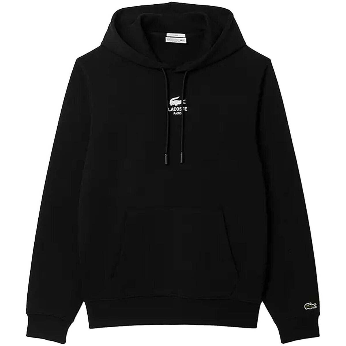 Lacoste  Graphic Back Print Hoodie Black  Černá