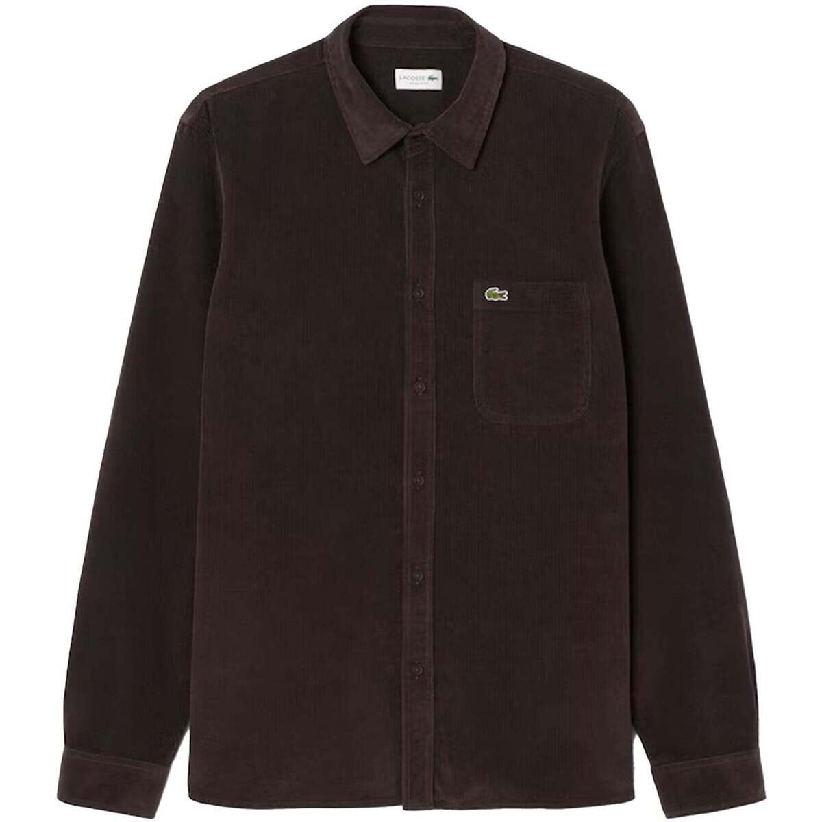 Lacoste  Lightweight Corduroy Shirt Brown  Hnědá