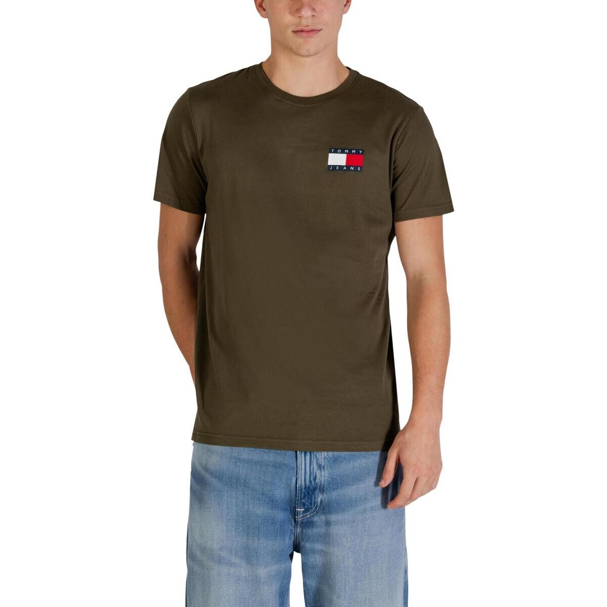 Tommy Hilfiger  TJM SLIM ESSENTIAL FLAG TEE EXT DM0DM20740  Zelená