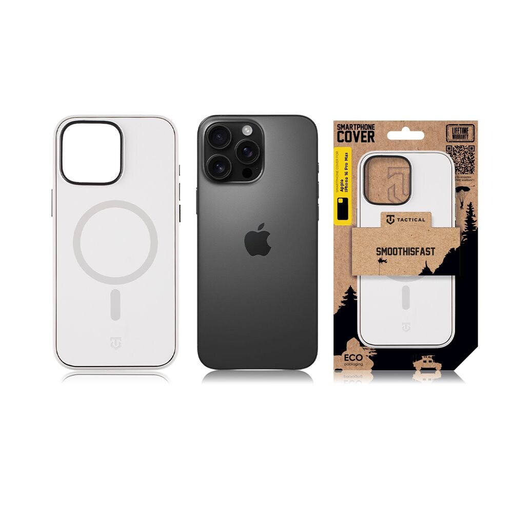Zadní kryt Tactical MagForce SmoothIsFast pro Apple iPhone 16 Pro Max, chalk
