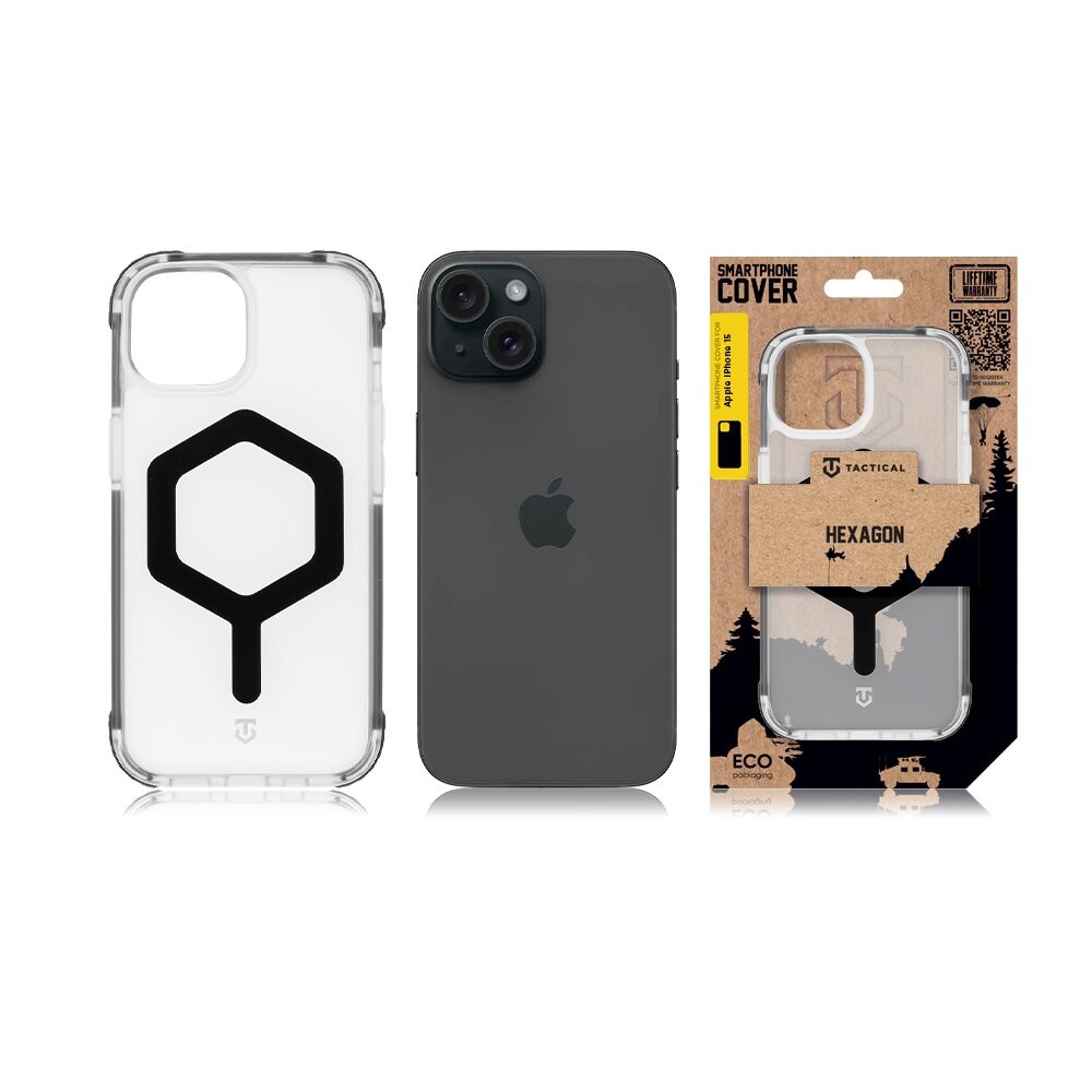 Zadní kryt Tactical MagForce Hexagon pro Apple iPhone 15, black