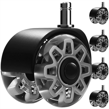 Sada otočných koleček ke kancelářské židli 5 ks, šedé Ruhhy 25280