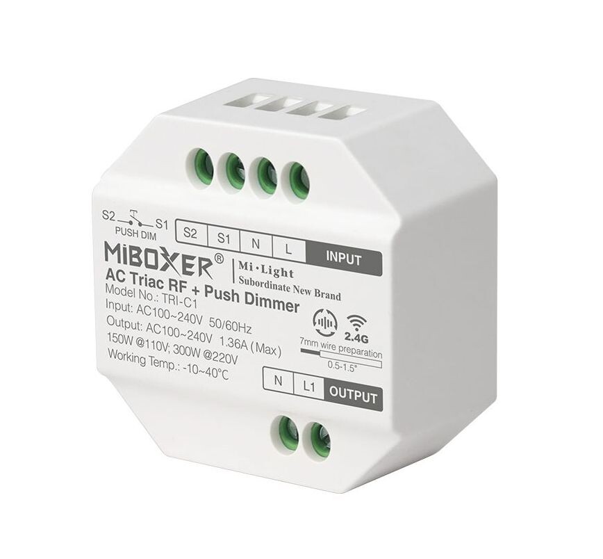LED Solution Mi-Light MiBoxer RF Triakový stmívač pro LED svítidla 230V - POSLEDNÍ KUS VYP333