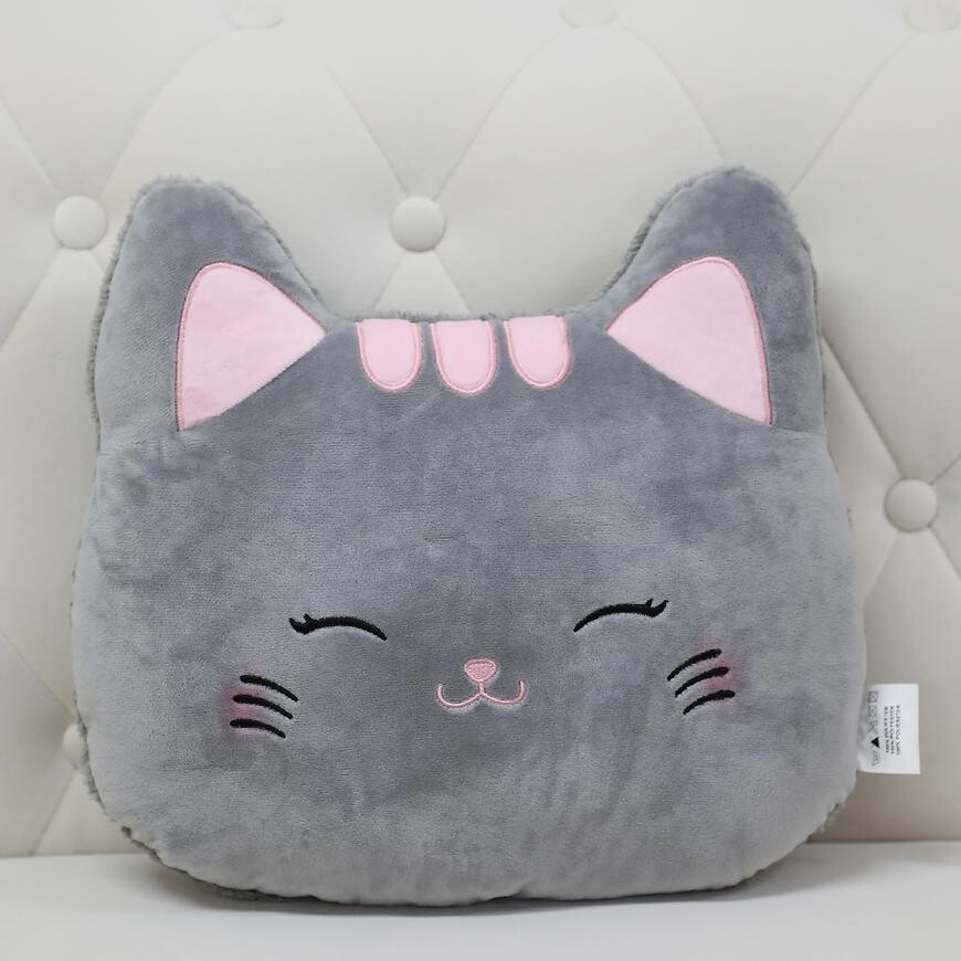 Polštář Koťátko 38x33 cm šedý