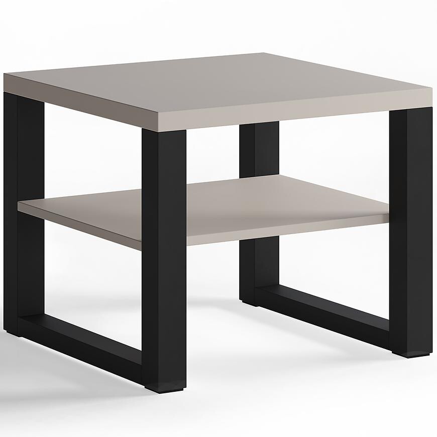 Konferenční stolek Mona 600 + polička kašmír/černá