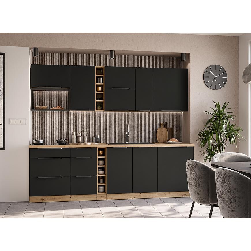 Kuchyňská linka Aria BL/AR 255 cm bez kuchyňské desky