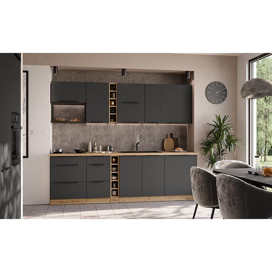 Kuchyňská linka Aria GR/AR 255 cm bez kuchyňské desky