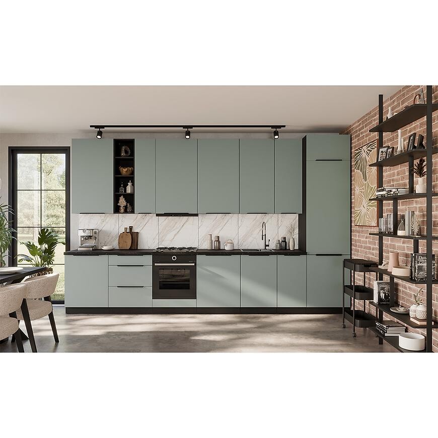 Kuchyňská linka Aria SA/BL 390 cm bez kuchyňské desky