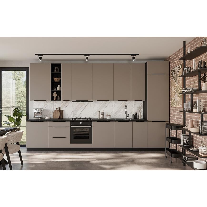 Kuchyňská linka Aria TA/BL 390 cm bez kuchyňské desky