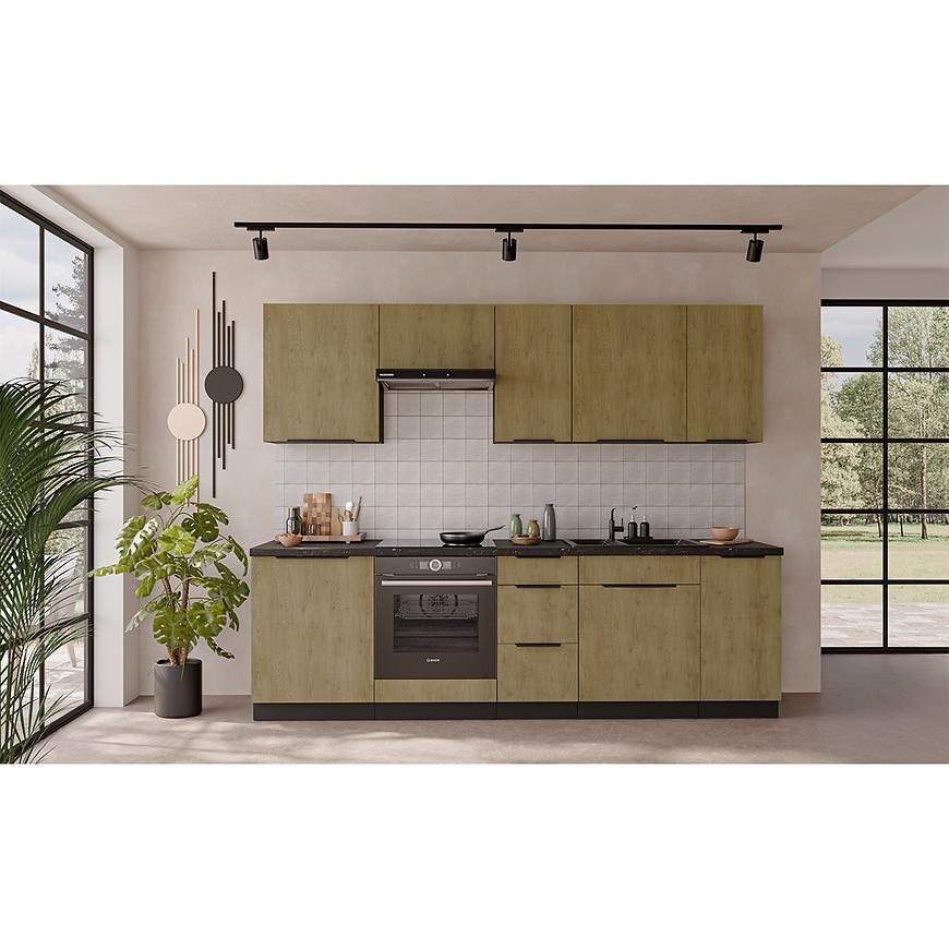 Kuchyňská linka Cremona BL 260 cm bez kuchyňské desky