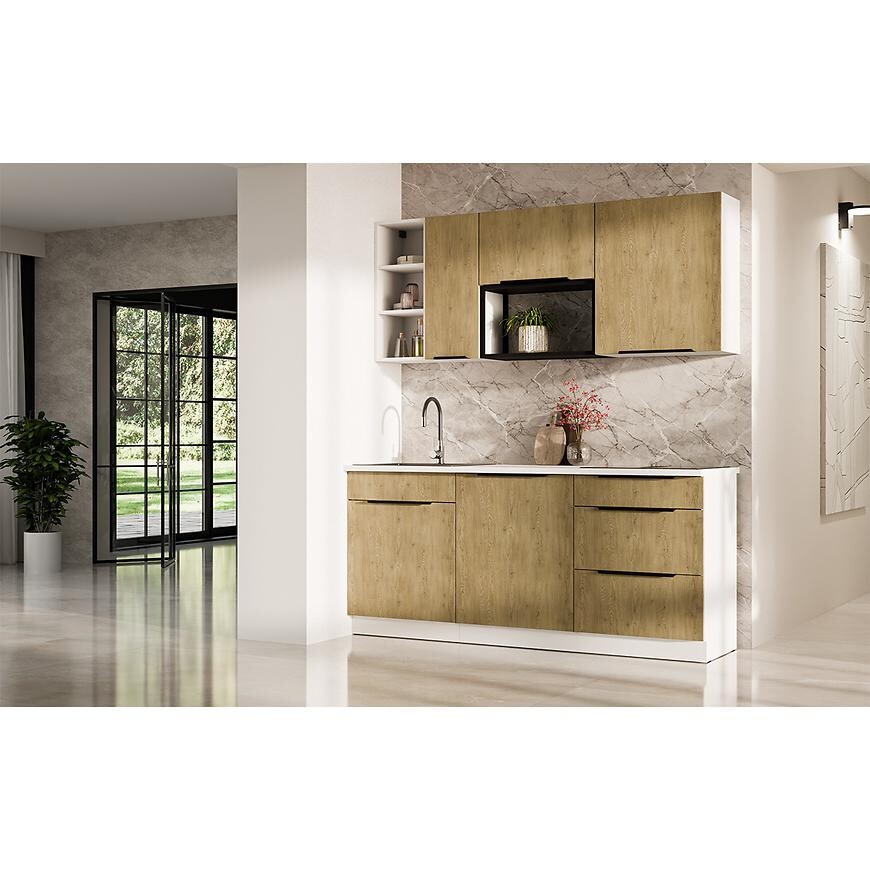 Kuchyňská linka Cremona WH 180 cm bez kuchyňské desky