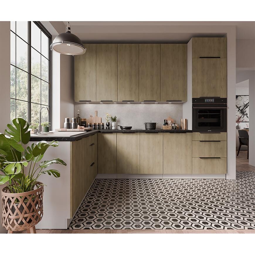 Kuchyňská linka Cremona WH 210x290 cm bez kuchyňské desky