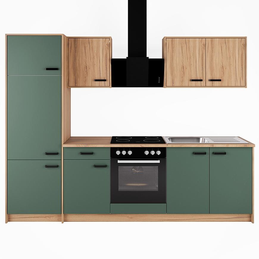 Kuchyňská linka Retro Labrador dub estana 264,5 cm s kuchyňskou deskou