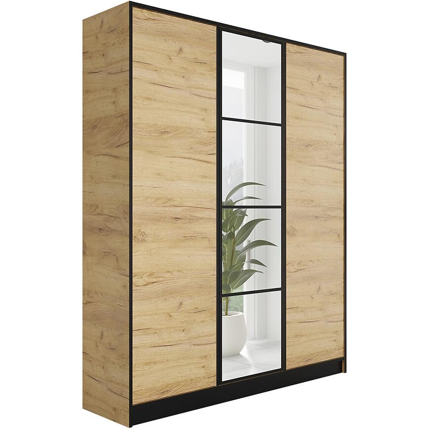 Skříň Eden 3D 157 dub craft zlatá vzor 1