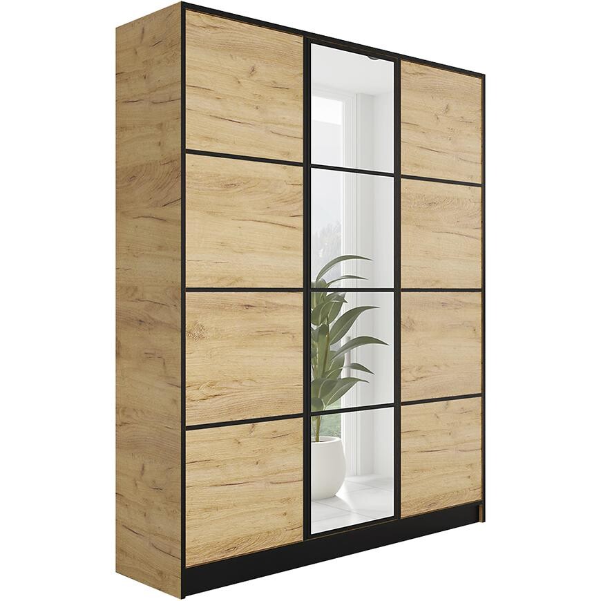 Skříň Eden 3D 157 dub craft zlatá vzor 2