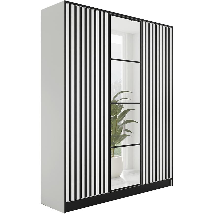 Skříň Eden 3D 157 bílá vzor 3