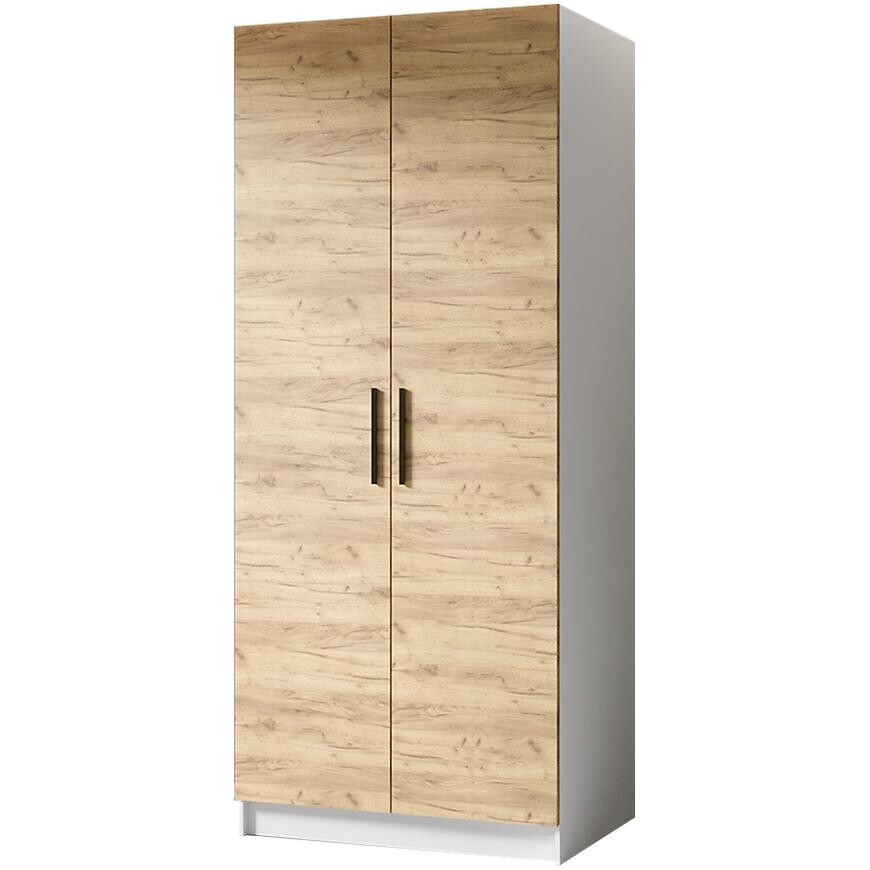 Skříň Gold 2D bílá/dub craft zlatá