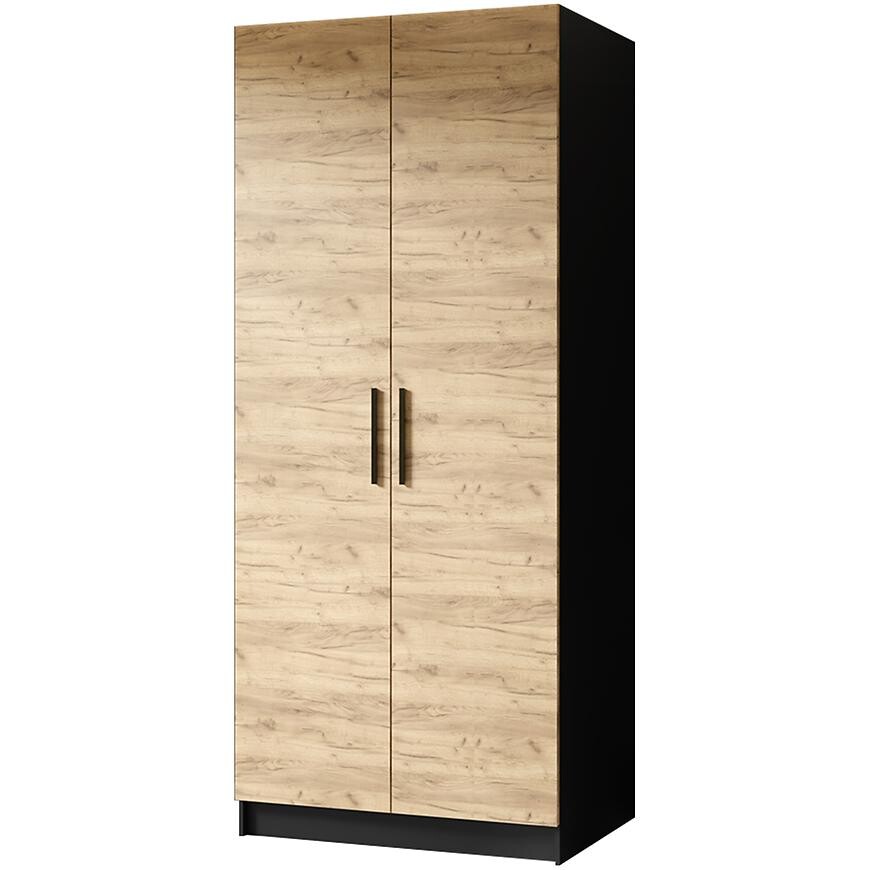 Skříň Gold 2D černá/dub craft zlatá