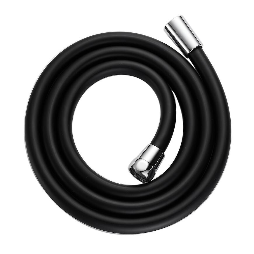 Silikonová sprchová hadice Fit Black 150 cm černá