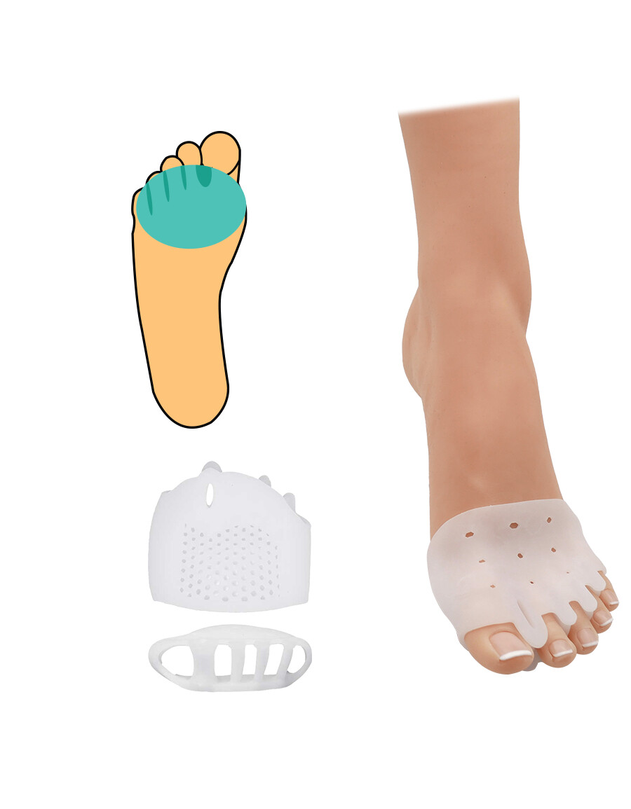 Bandáž metapolštářek se separací prstů s celkovým zakrytím nártu - bílý