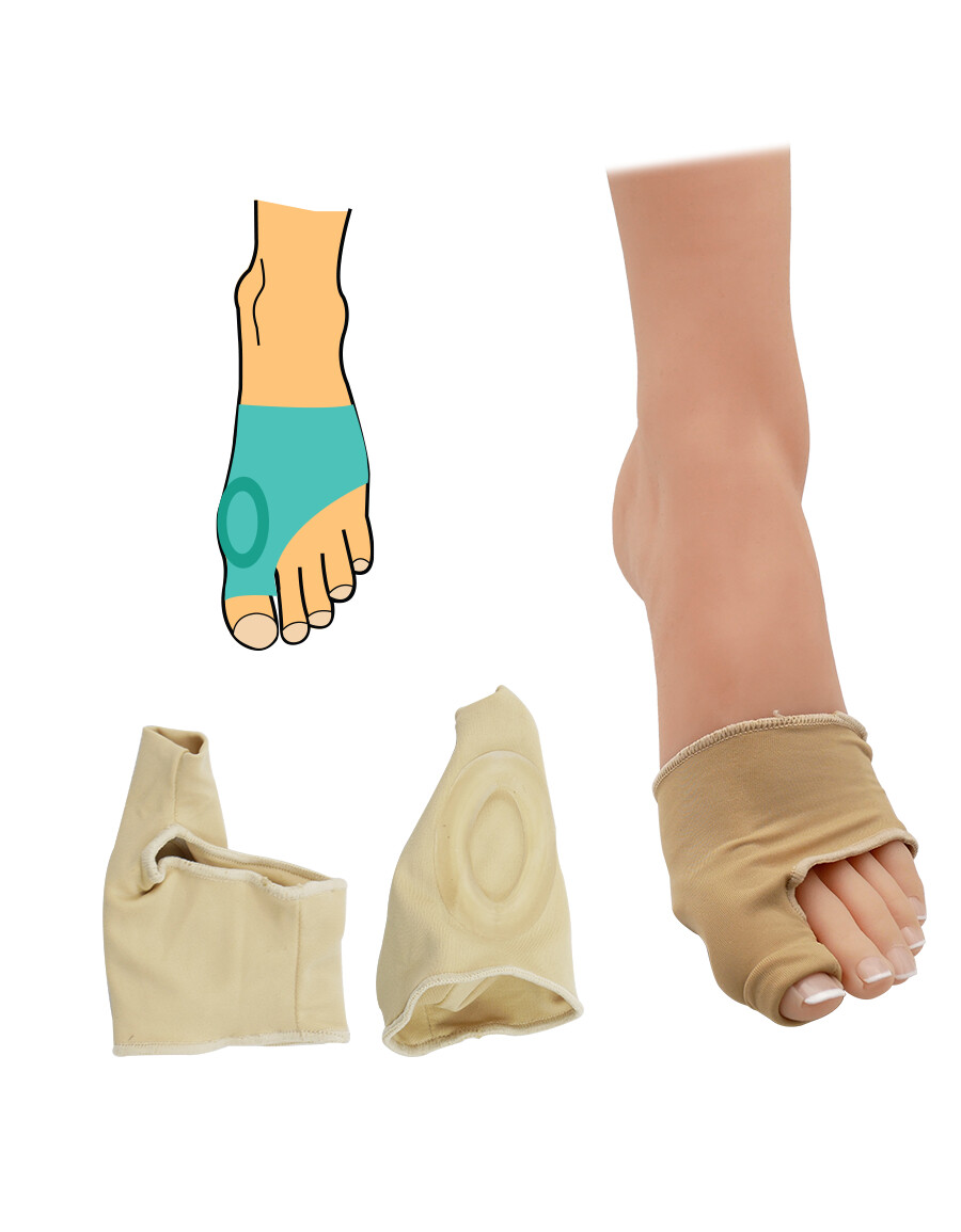 Bandáž Hallux valgus s vymezovacím kroužkem - béžová