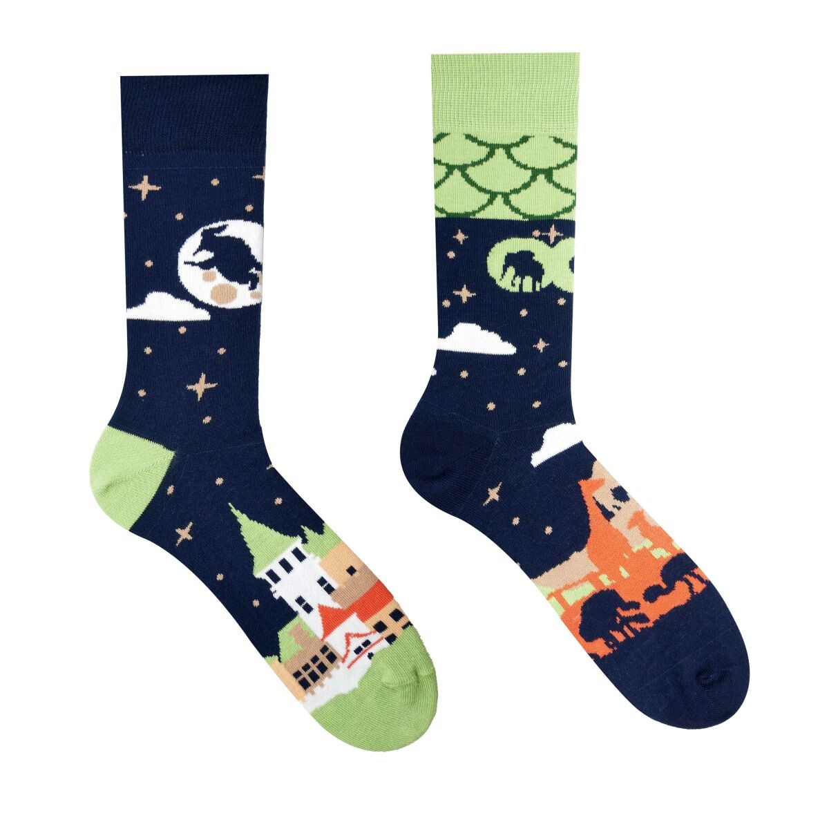 Ponožky Hesty Bojnice - navy-zelené, 35-38