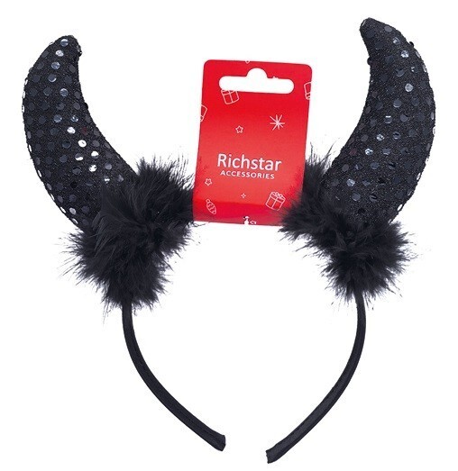 Anděl Čertovské rohy s peřím - 5629