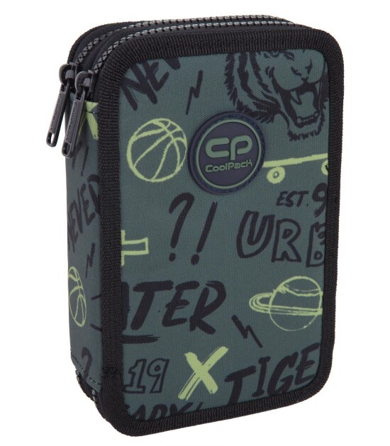 CoolPack Dvoupatrový vybavený penál JUMPER 2 - Tiger - F066931