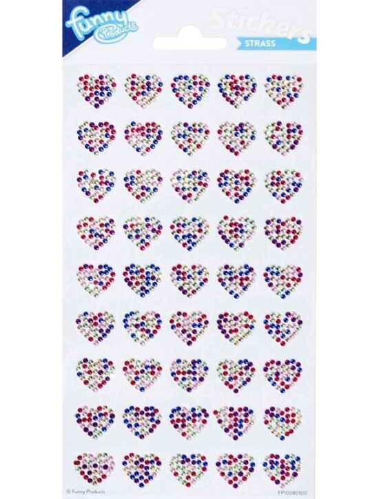 Totum Samolepící kamínky - Srdíčka - Z100801