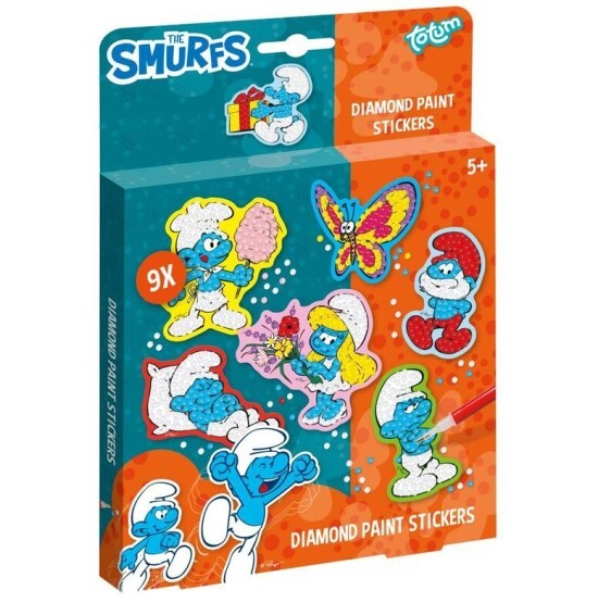 Totum Diamantové malování - samolepky - Šmoulové - T750111