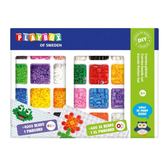 Playbox Zažehlovací korálky - 4000 ks Midi + 600ks XL - 2456369 – Playbox |