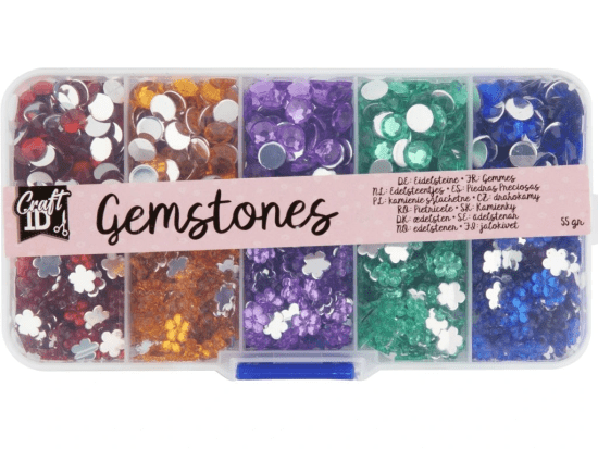 Craft ID Dekorační kamínky - Kytičky - CR1200/GEK