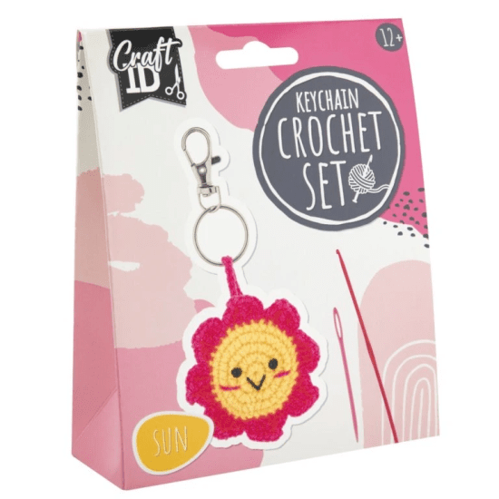 Craft ID Sada na háčkování - přívěsek na klíče - slunce - CR1717/GE