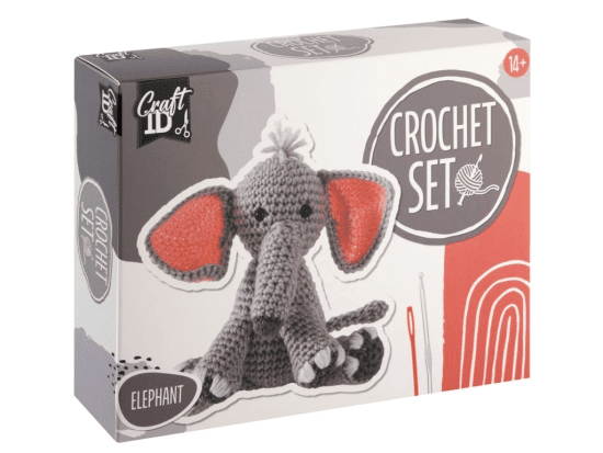 Grafix Sada na háčkování - Slon - 15 x 12 cm - CR1733/GE